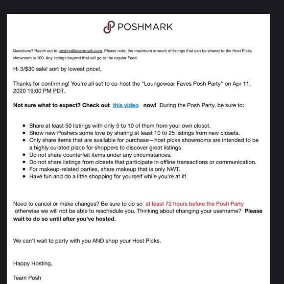 Hosting My 2nd Posh Party on 4/11/20 @ 10PM EST! - Picture 2 of 2
